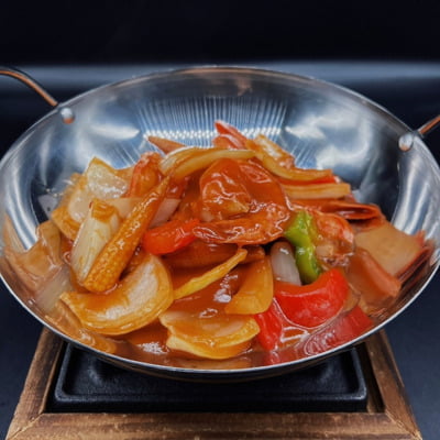 Scampi sauce vinaigrette sucrée